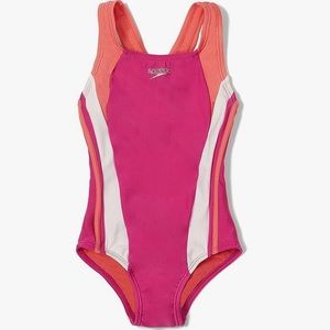 New speedo Girl's Swimsuit One Piece Infinity Splice Thick Strap